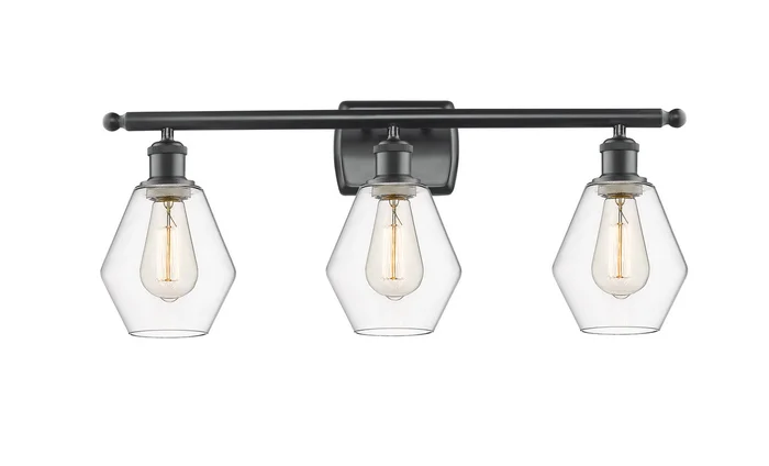 Ballston Three Light Bath Vanity in Matte Black (405|516-3W-BK-G652-6)