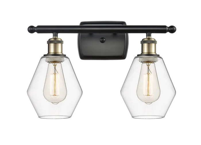 Ballston Two Light Bath Vanity in Black Antique Brass (405|516-2W-BAB-G652-6)