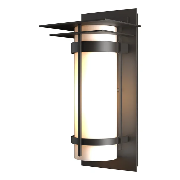 Banded One Light Outdoor Wall Sconce in Coastal Oil Rubbed Bronze (39|305993-SKT-14-GG0034)