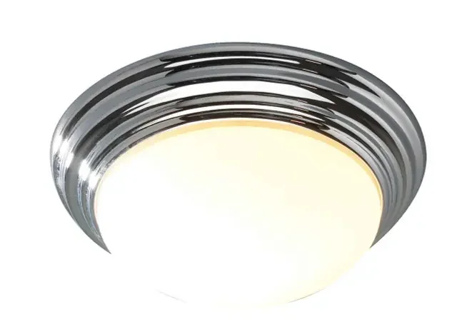 Barclay Polished Chrome IP44 Large Flush Ceiling Light