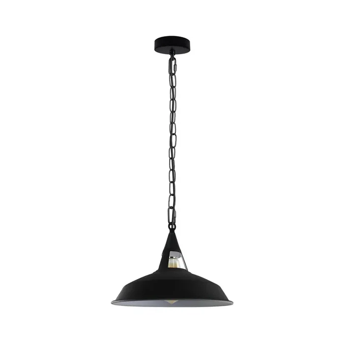 Barn Style Industrial Pendant Light in 5 Colours – With Chain