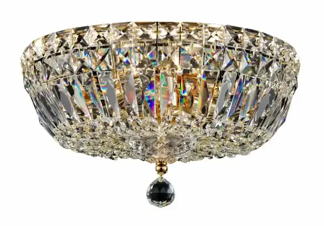 Basfor 3 Light Gold and Crystal Ceiling Light