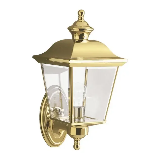 Bay Shore Polished Brass 39cm IP44 Wall Light