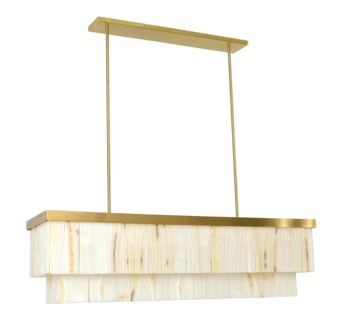 Beacon Lighting 05024101 Elora Seven Light Pendant, Brass