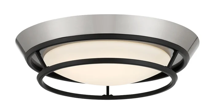 Beam Me Up! LED Flush Mount in Coal With Brushed Nickel (42|P5372-691-L)