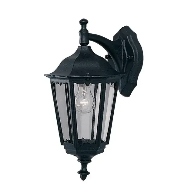 Bel Aire Black Outdoor Downward Wall Light