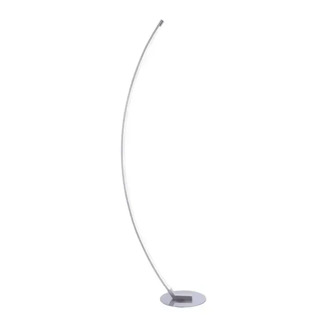 BELLA Brushed Steel with Opal White Diffuser LED Curved Floor Lamp
