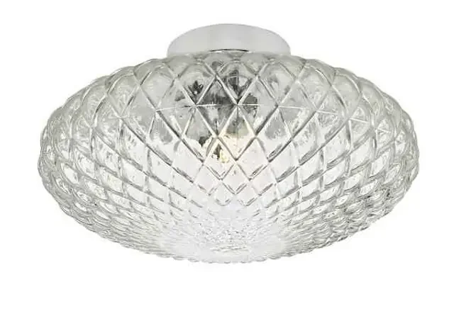 Bibiana 1 Light Polished Chrome with Clear Glass Large Wall/Ceiling Light