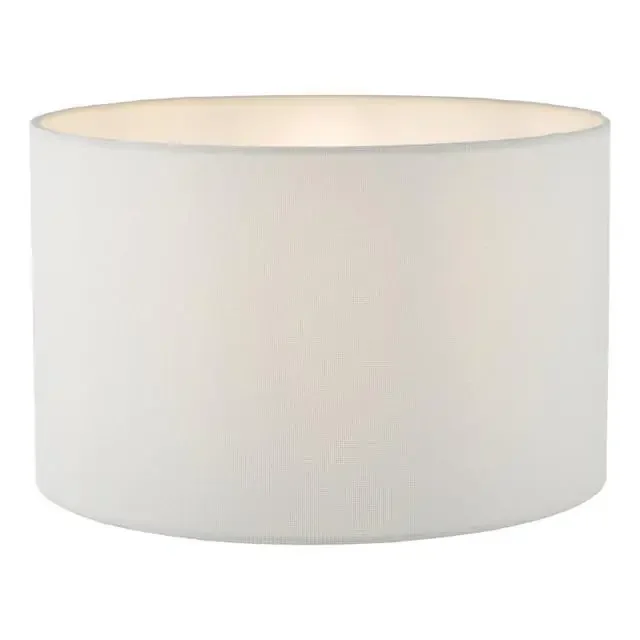 Bidella White Linen Drum 32cm Shade Only