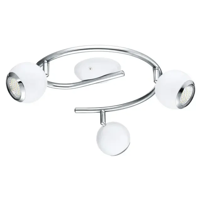 Bimeda 3 Light White and Chrome Bar Spotlight