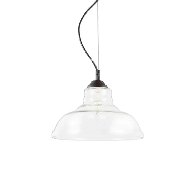 Bistro‘ SP1 Black with Clear Glass Plate Pendant Light