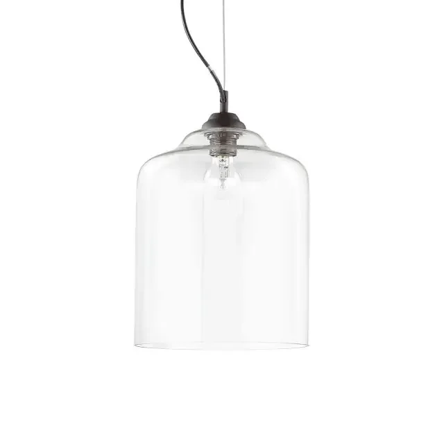 Bistro‘ SP1 Black with Clear Glass Square Pendant Light