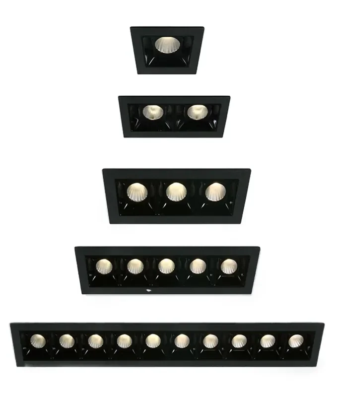 Black & Black Reflector LED Recessed Downlight – 5 Options