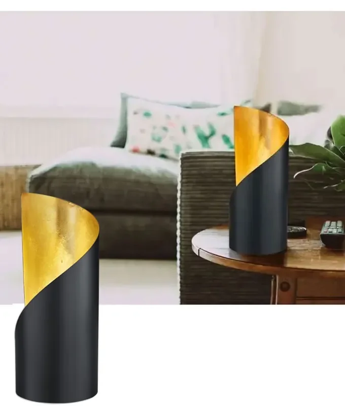 Black and Gold Floor or Table Uplighter