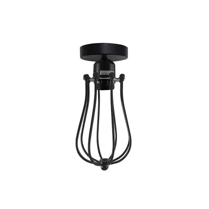 Black Balloon Cage Industrial Ceiling Light – Without Bulb