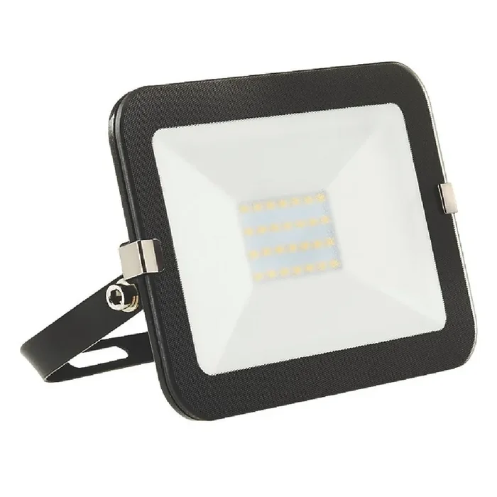 Black iSpot 20W LED Slimline Frameless Outdoor Floodlight 1800lm 4000k IP65
