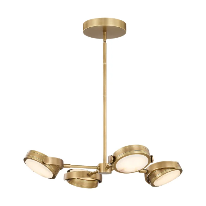 Blanco LED Pendant in Vintage Brass/Alabaster (452|PD325428VBAR)