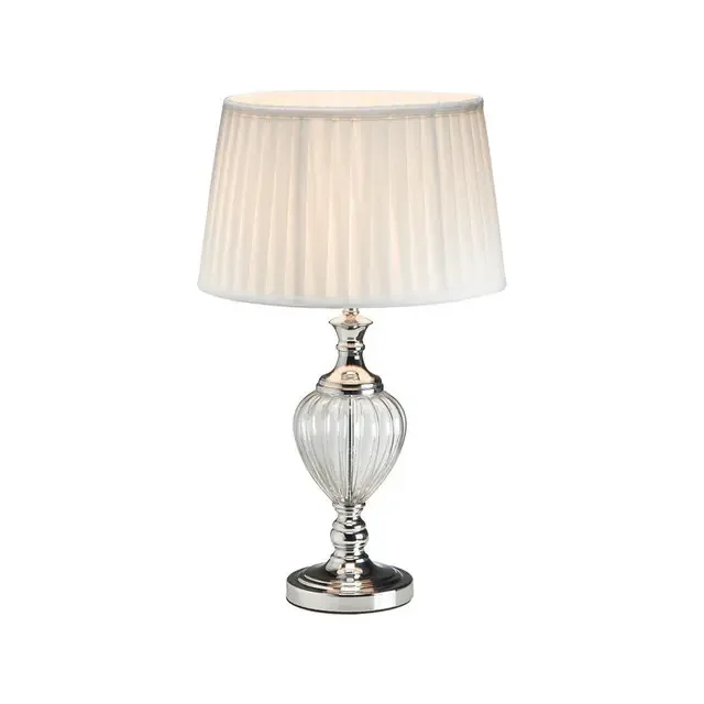 Blaydon Chrome with White Shade Table Lamp
