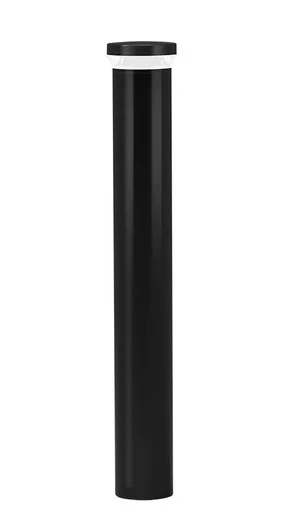 BLEDR24K/E Bollard Round 42″ 24W Emergency LED Cool Black