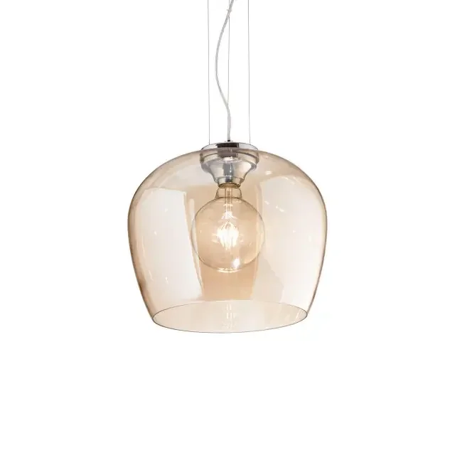 Blossom SP1 Chrome with Amber Glass Pendant Light