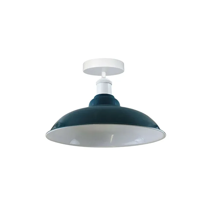 Blue Bowl Retro Ceiling Light – Flush Mounted