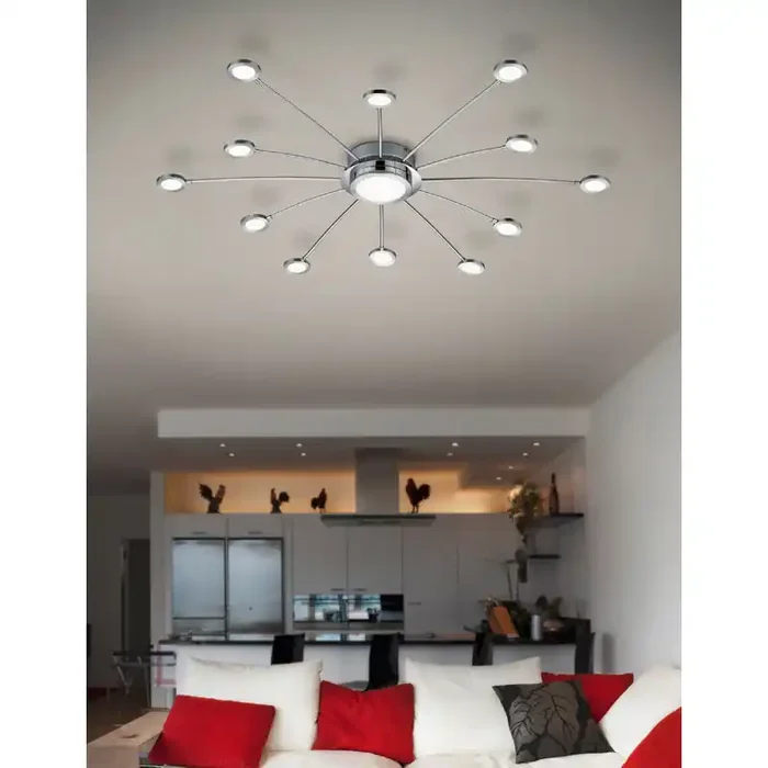 Bodrum Chrome Ceiling Lamp