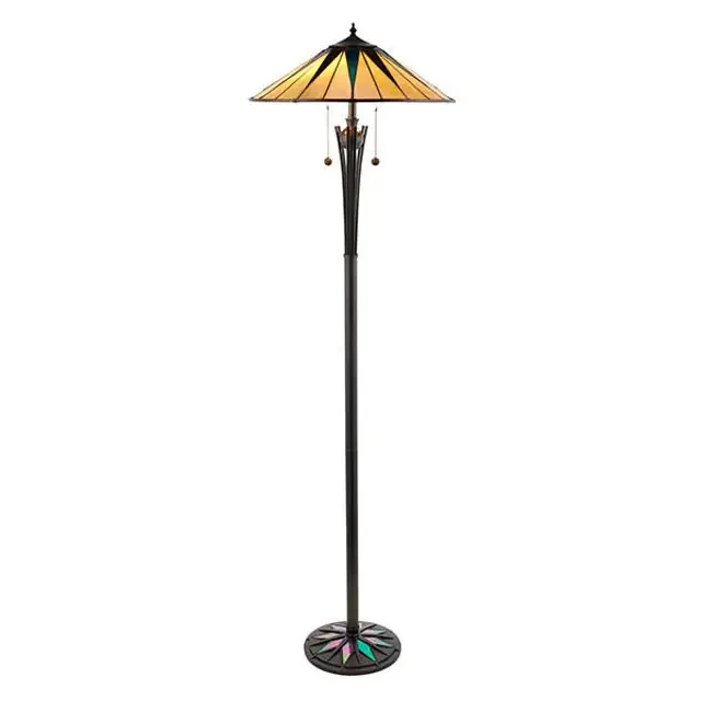 Botanica Dark Bronze Medium Tiffany Table Lamp