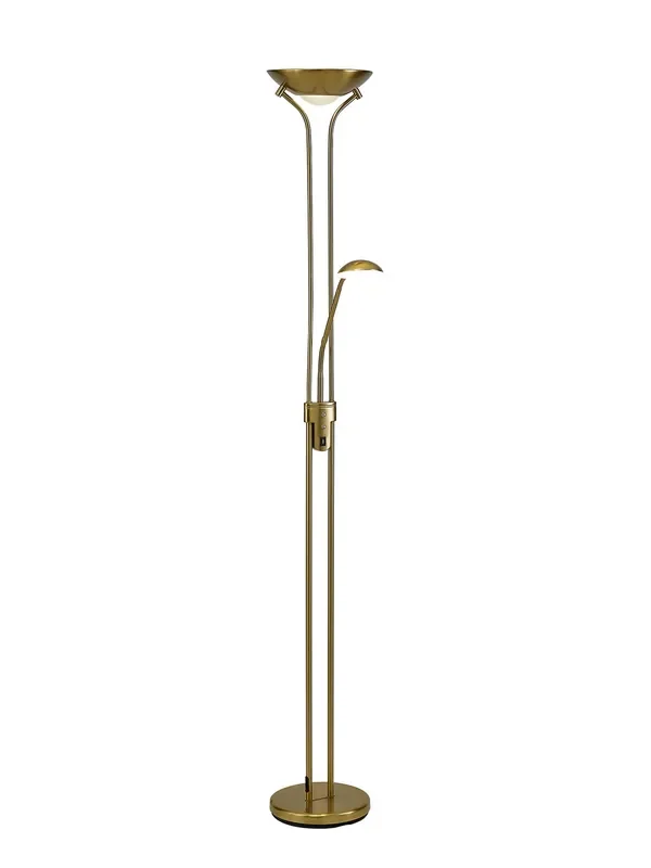 Brazier LED Dimmable Uplighter Mother and Child Floor Lamp With USB Port