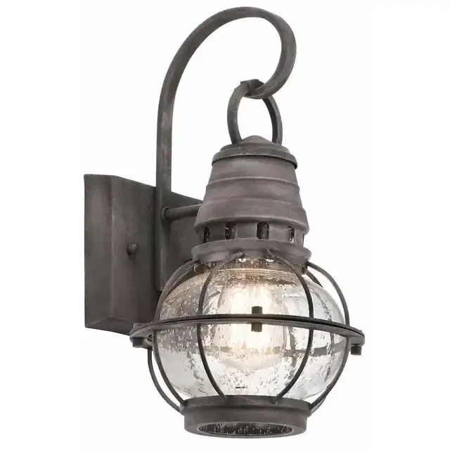 Bridgepoint Weathered Zinc 33cm IP44 Wall Light