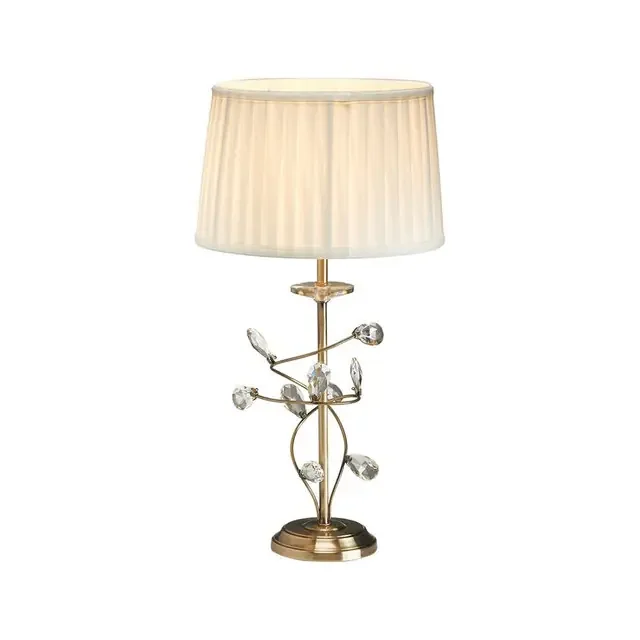 Brook Antique Brass with Cream Shade Table Lamp