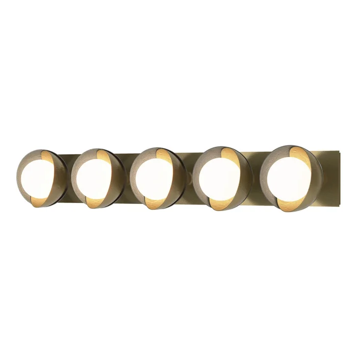 Brooklyn Five Light Bath Sconce in Modern Brass (39|201379-SKT-86-82-GG0711)