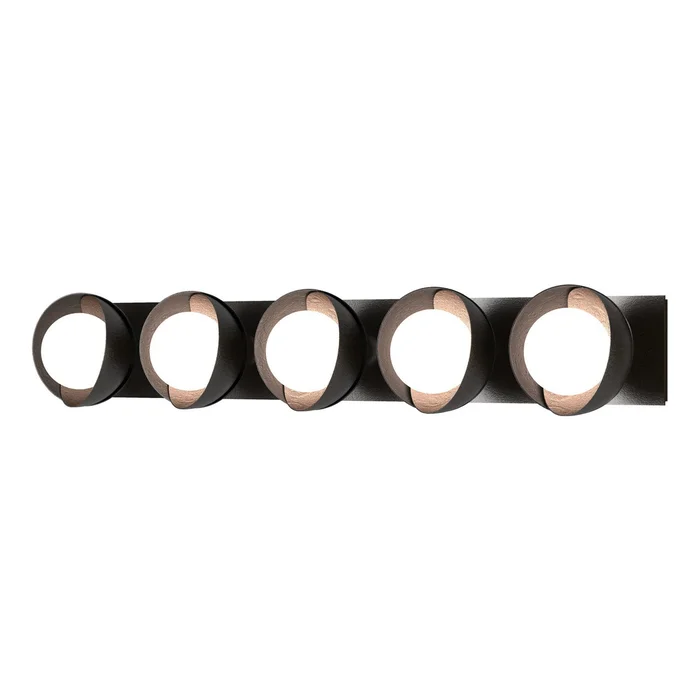 Brooklyn Five Light Bath Sconce in Oil Rubbed Bronze (39|201379-SKT-14-10-GG0711)