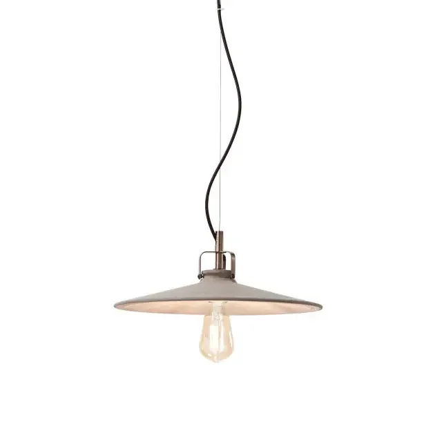 Brooklyn SP1 Antique Brass 25cm Plate Pendant Light