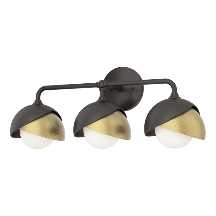 Brooklyn Three Light Bath Sconce in Oil Rubbed Bronze (39|201375-SKT-14-86-GG0711)