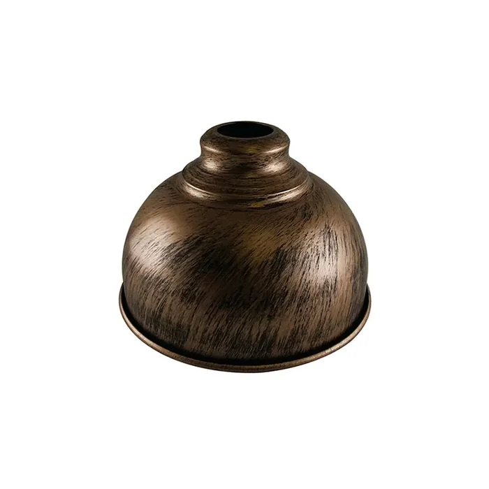 Brushed Copper Dome Vintage Light Shade – Small