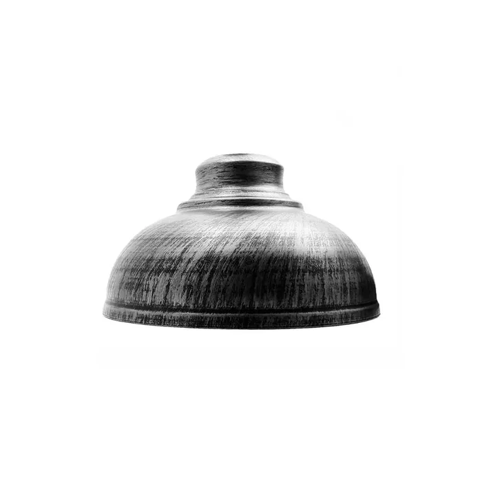 Brushed Silver Dome Vintage Light Shade – Medium