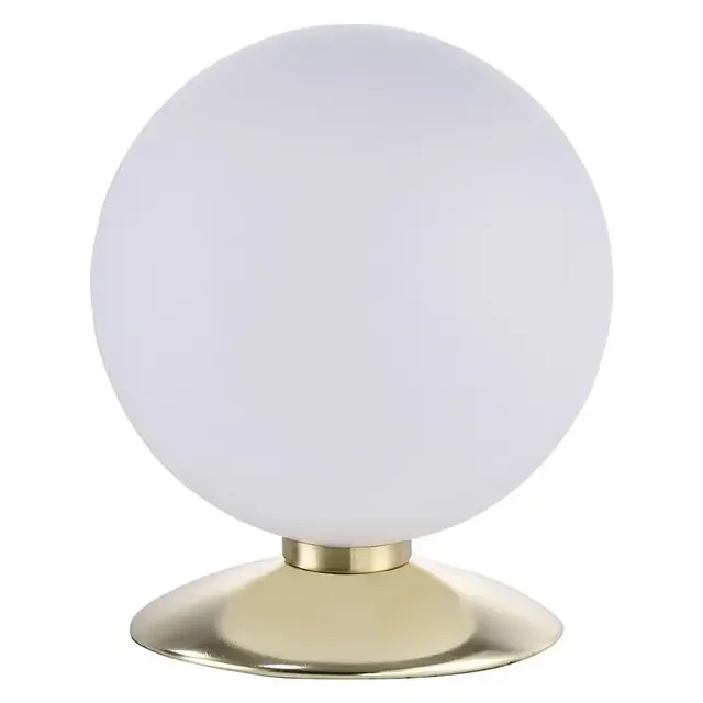 BUBBA Matt Brass with Opal White Glass Touch Dim Table Lamp