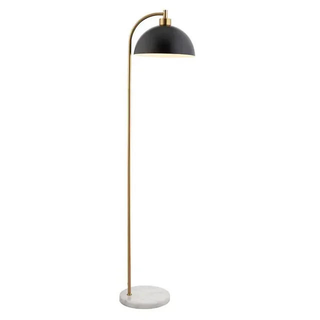 Buchanan Brass and Matt Black Shade Floor Lamp
