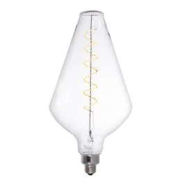 Bulbrite 776305 LED4DIA/22K/FIL LED Grand Spiral Filament Diamond Shaped Light Bulb, Medium Base (E26),1-Pack, Clear