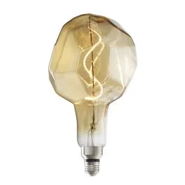 Bulbrite 776318 LED4JEWEL/20K/FIL-NOS LED Grand Filament Nostalgic Jewel Shaped Light Bulb, 60 Watt Equivalent, Medium Base (E26),2000K, Antique