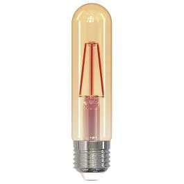Bulbrite 861359 LED3T9/21K/FIL-NOS/3-2PK Pack of (2) LED Filament T9 Nostalgic Thread Edison Light Bulb, 25 Watt Equivalent, Antique Finish