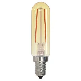 Bulbrite 861408 LED2T6/21K/FIL-NOS/3-4PK LED Filament T6 Nostalgic Thread Edison Light Bulb, 25 Watt Equivalent, 2100K, Antique, 4 Piece