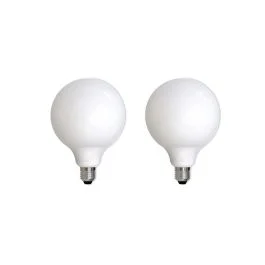Bulbrite 861597 LED8G40/27K/FIL/M/3-2PK Pack of (2) 8.5 Watt Dimmable Milky Glass G40 LED Light Bulbs with Medium (E26) Screw Base 2700K (Warm White Light), 800 Lumens