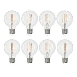 Bulbrite 861625 LED7G25/30K/FIL/D/B-8PK 7W LED G25 3000K FILAMENT E26 DIM-8PK