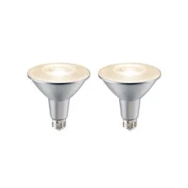 Bulbrite 861792 LED15PAR38/FL40/927/WD/2-2PK Pack of (2) 15 Watt Dimmable Flood PAR38 Medium (E26) LED Bulb – 1200 Lumens, 2700K, and 90 CRI