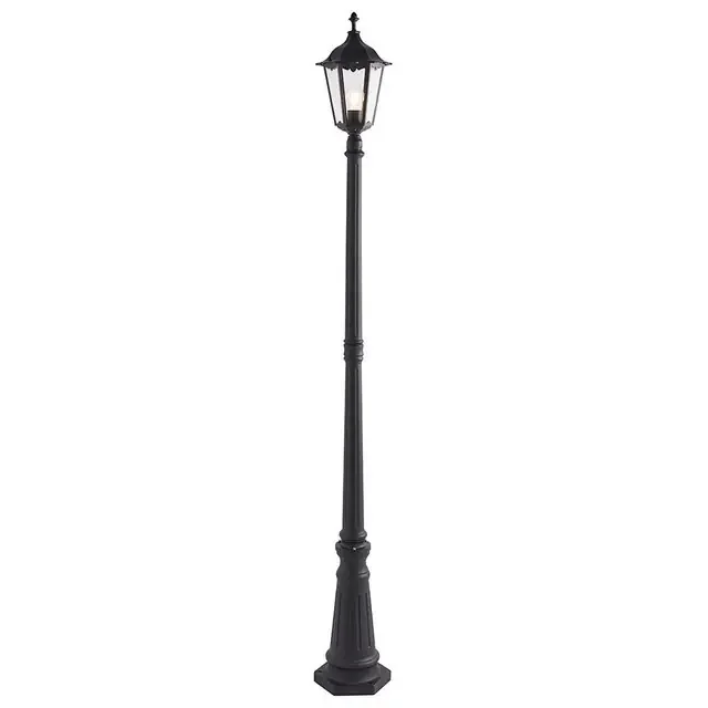 Burford Matt Black with Clear Glass IP44 Column