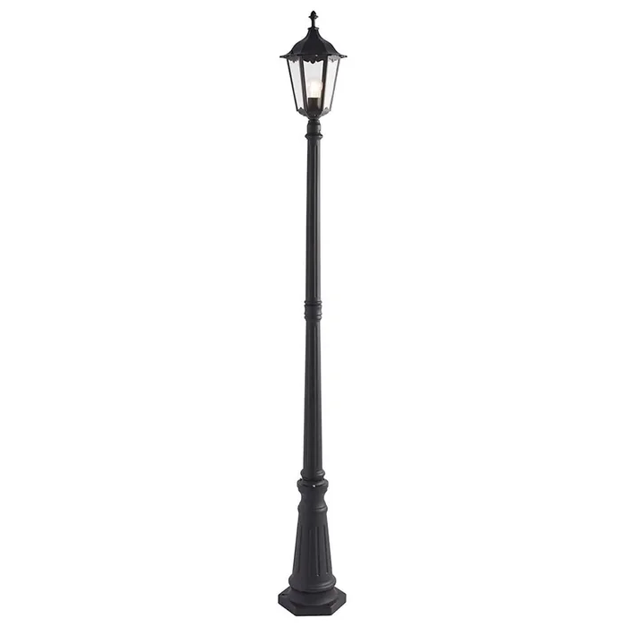 Burford Outdoor Die Cast Aluminium Lamp Post with Glass Lantern, IP44, 1x E27 (Endon 76551)