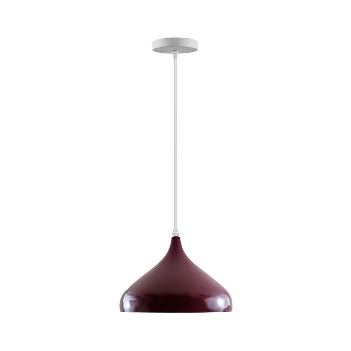 Burgundy & White Teardrop Pendant Light – Large