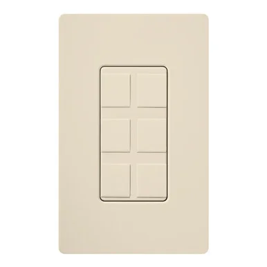 CA-6PF-LA Claro 6-PORT Frame, Gloss, Field Customizable In Light Almond