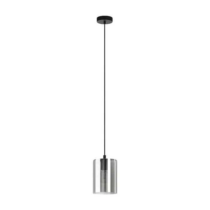 Cadaques 1 Single Black Glass Ceiling Pendant